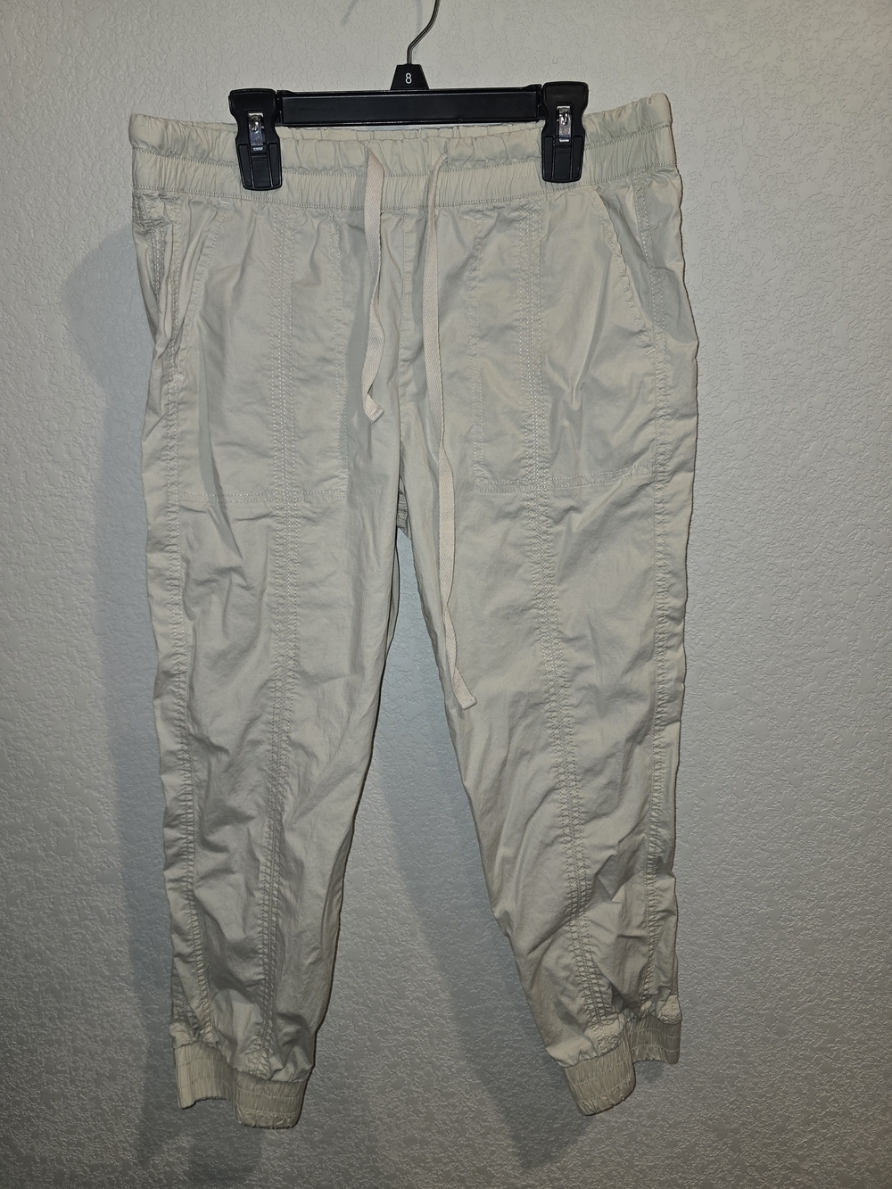 Blue Earth Stretch Cotton-Blend Cargo Joggers | Khaki Tan | Size Small